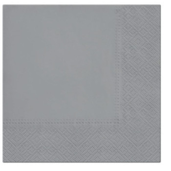 NAPKINS  33X33CM UNICOLOR GREY, Paw Decor Collection