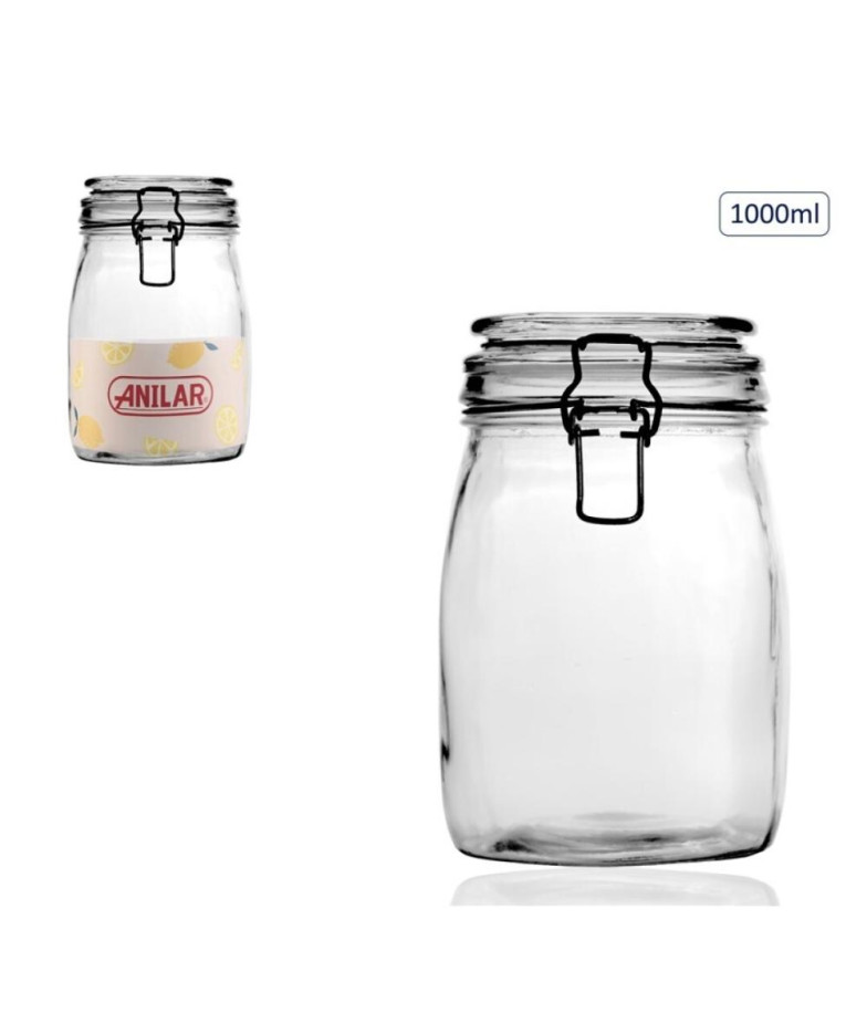 JAR  1L, AR HERMĒTISKU COVER , STIKLS/ METĀLS/ SILIKONS, Anitex