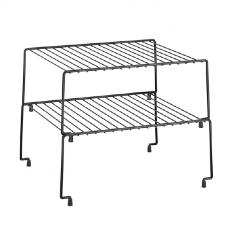LAVA LEVEL-2 SAVIETOJAMS PLAUKTS 33x23x13CM, 2-STĀVU, MELNS, NER.TĒR., TOUCH THERM PĀRKL., Metaltex