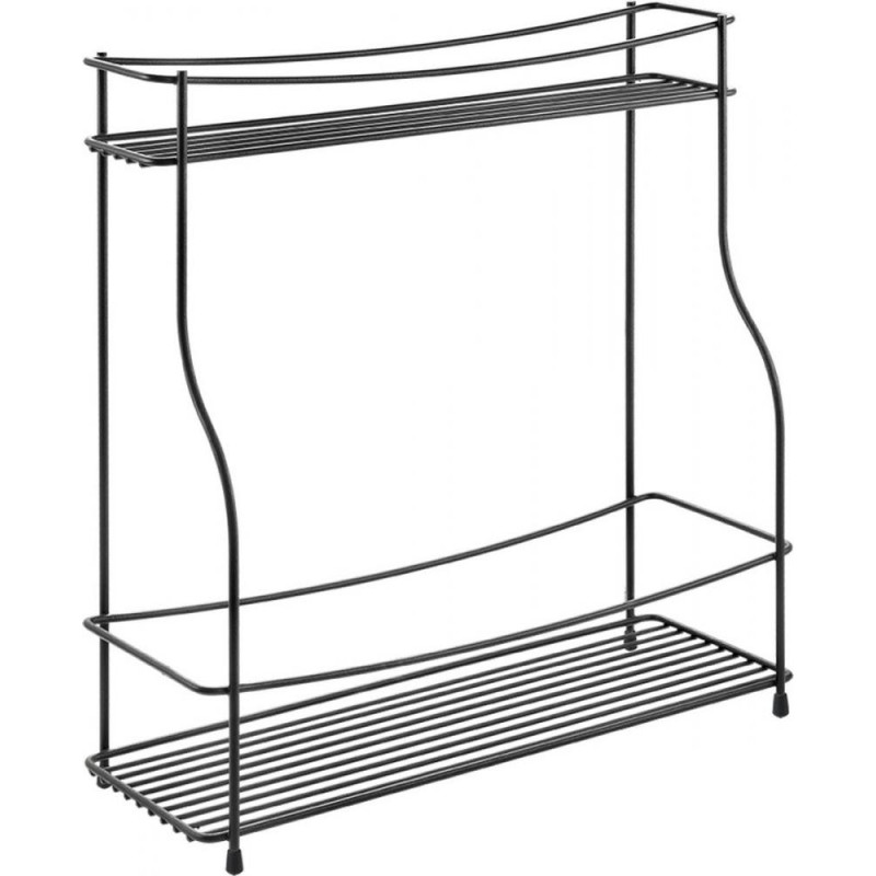 LAVA BALSAMICO PLAUKTS GARŠVIELĀM 35x12x37CM, 2-STĀVU, MELNS, NER.TĒR., Metaltex