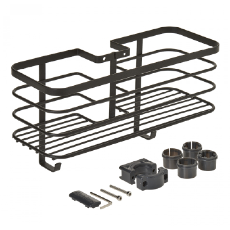LAVA ORIGIN PIE DUŠAS STATĪVA PIESTIRPINĀMS PLAUKTS 29x11x15CM, 1-STĀVU, MELNS, NER.TĒR., TOUCH THERM PĀRKL., Metaltex