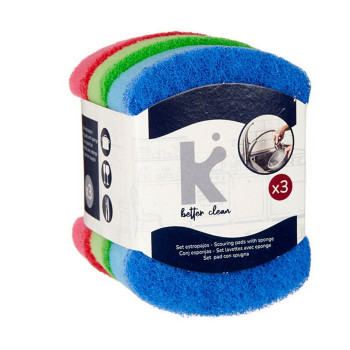 Küürimiskomplekt Mitmevärviline Abrasiivne kiud 7 X 10 X 2,5 cm (20 Ühikut)