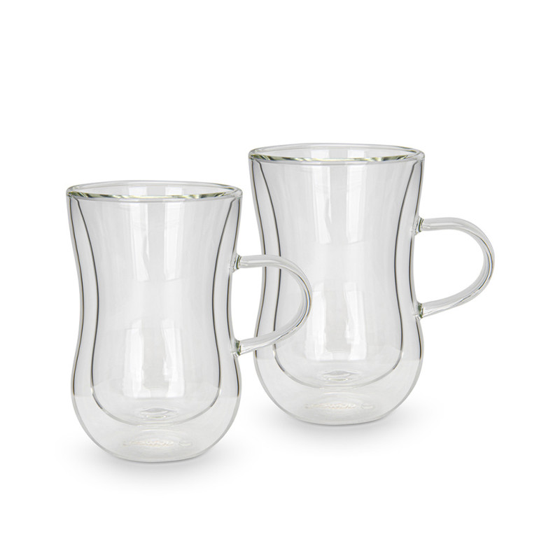 Set of 2 Double Wall Cups 150 ml (Borosilicate Glass)