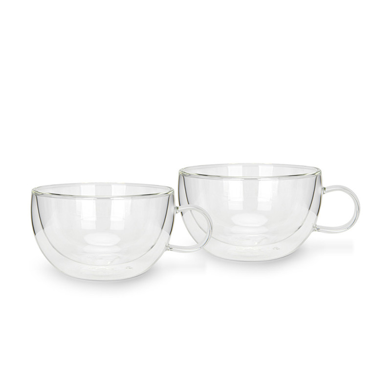 Set of 2 Double Wall Cups 330 ml (Borosilicate Glass)