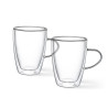 Set of 2 Double Wall Mugs 350 ml (Borosilicate Glass)
