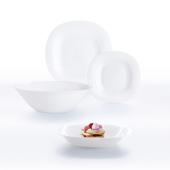 Deserta trauks Luminarc Carine Balts Stikls (19 cm) (24 gb.)