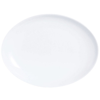 Pasniegšanas Plate Luminarc Diwali Ovāls Balts Stikls (33 x 25 cm) (12 gb.)