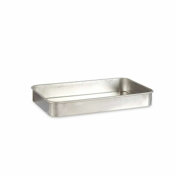 Kõrgete Äärtega Ahjupann Kinvara 100155 Hõbedane Alumiinium 32 x 7 x 51,5 cm (12 Ühikut)