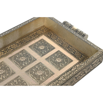 Kandik DKD Home Decor Šampanja Puit Metall 36 x 22 x 4 cm