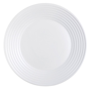 Alustaldrik Luminarc Harena Valge Klaas (Ø 27 cm) (24 Ühikut)
