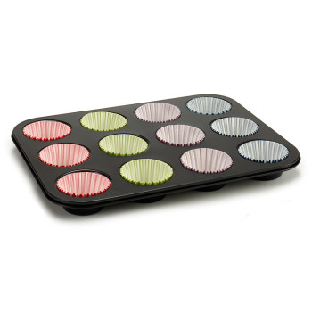 Muffinipann Kinvara 55011 Mitmevärviline 7 x 7 x 3 cm 35 x 3 x 26,5 cm Küpsetusplaat (12 Ühikut)