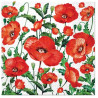 NAPKINS  33X33CM FLANDERS POPPY, Paw Decor Collection