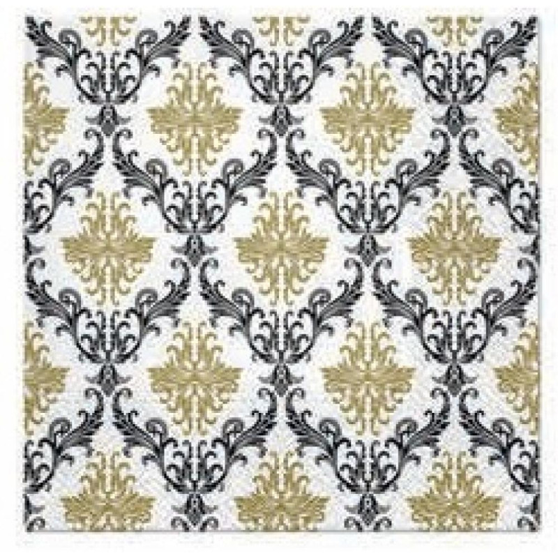 САЛФЕТКИ  33X33CM ROYAL ORNAMENT GOLD, Paw Decor Collection