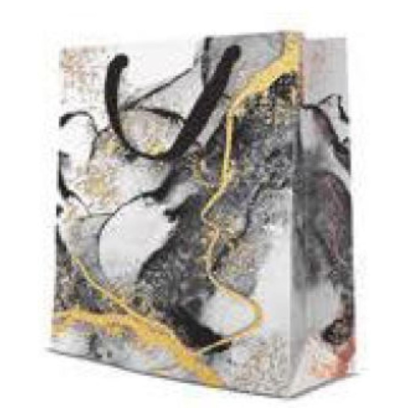 DĀVANU MAISIŅŠ PREMIUM MEDIUM 20X10X25CM MARBLE, Paw Decor Collection