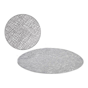 Stalo kilimėlis Kinvara AR2103272 Sidabras Plastmasinis Ø 38 cm (12 vnt.)
