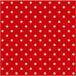 NAPKINS  33X33CM DOTS RED,...