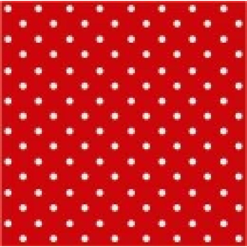 NAPKINS  33X33CM DOTS RED, Paw Decor Collection