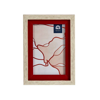 Nuotraukų rėmelis Stiklas Raudona Medžio Ruda Plastmasinis (13,5 x 18,8 x 2 cm) (6 vnt.),,,