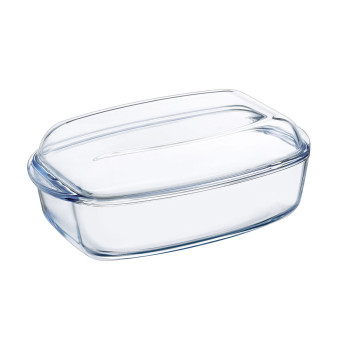 Serveerimisvaagen Pyrex Classic Kaanega 4,5 L 38 x 22 x 11 cm Läbipaistev Klaas (3 Ühikut)