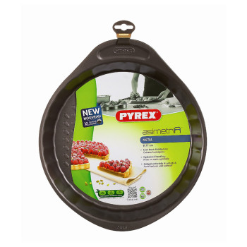 Ahjuvorm Pyrex Asimetria Ringjas Must Lame 27 x 4 cm (6 Ühikut)