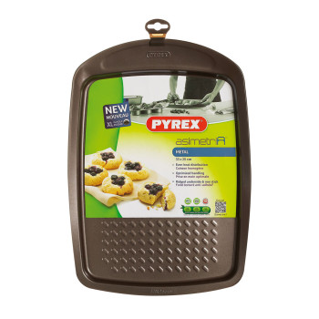 Ahjuvorm Pyrex Asimetria Ristkülikukujuline Must Metall 33 x 25 cm (6 Ühikut)