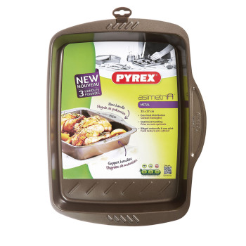 Kandiline Vorm Pyrex Asimetria Must Metall 35 x 27 cm Ristkülikukujuline (6 Ühikut)