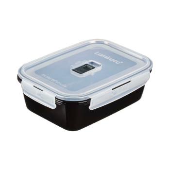 Hermetiška priešpiečių dėžutė Luminarc Pure Box Juoda 1,22 L stiklas (6 vnt.)