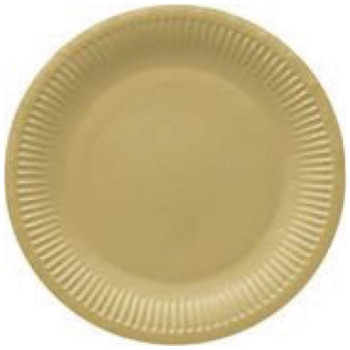 MONOCOLOR GOLD PAPER  DISHES  23CM 8GB, 0.091KG/IEP, Paw Decor Collection