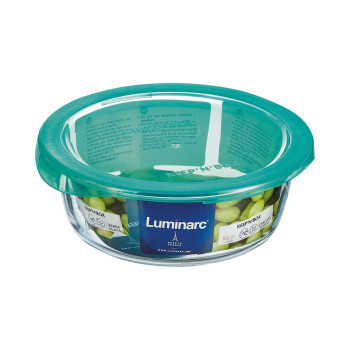 Apvali pietų dėžutė su dangteliu Luminarc Keep'n Lagon 920 ml 15,6 x 6,6 cm Turkis stiklas (6 vnt.)