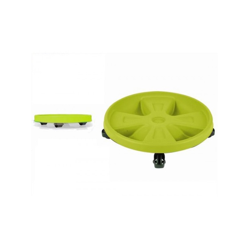 Padėklas vazonui plast. ar ratukais 28cm