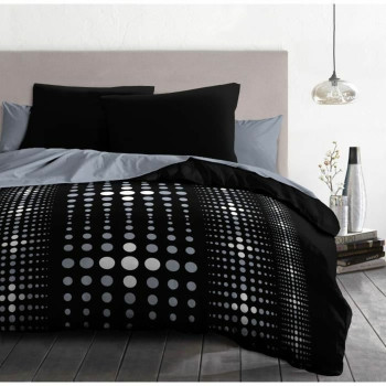 Antklodės užvalkalų rinkinys HOME LINGE PASSION Steevy Juoda Pilka Dvigulė lova 220 x 240 cm,,,