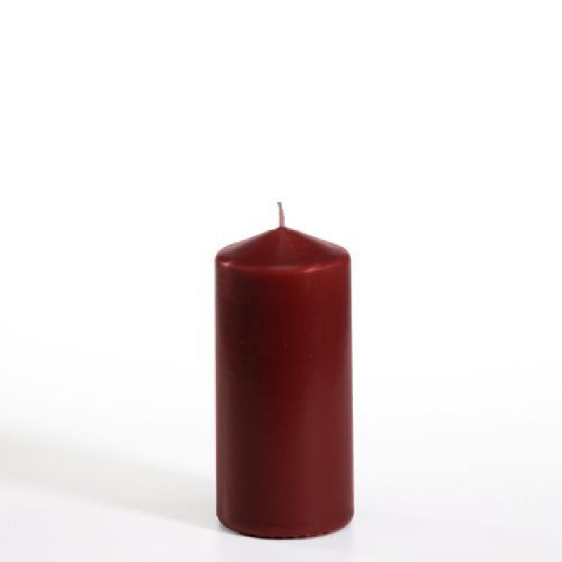 CANDLE PILLAR  6X13CM, BORDO DEG 30ST., Pap Star