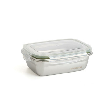 Hermētiska Pusdienu Kastīte Bidasoa Theo 17 x 13 x 6 cm 550 ml Sudrabains Metāls (6 gb.)