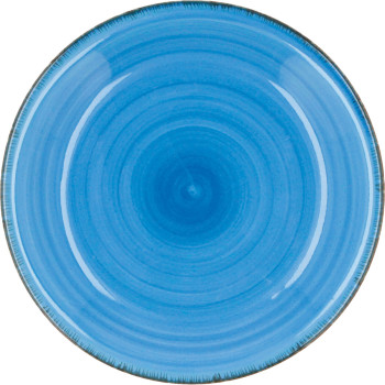 Deep Plate Quid Vita Blue Ceramic (D 21,5 cm) (12 Units)
