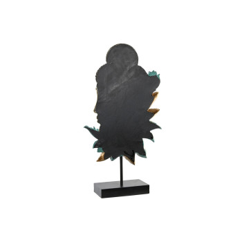 Dekoratyvinė figūrėlė DKD Home Decor 22 x 8 x 42,5 cm Juoda Auksinis Buda Turkis Rytietiškas (2 vnt.),,,