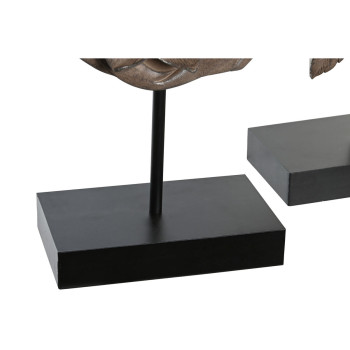 Dekoratīvās figūriņas DKD Home Decor 23 x 8 x 42 cm Melns Brūns Buda Austrumniecisks (2 gb.),,,