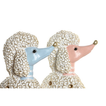Dekoratyvinė figūrėlė DKD Home Decor 18 x 10 x 30,5 cm Scandi Mėlyna Rožinė (2 vnt.),,,