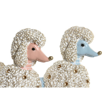 Dekoratyvinė figūrėlė DKD Home Decor Scandi 25 x 8 x 27,5 cm Mėlyna Rožinė (2 vnt.),,,