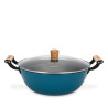 Stockpot SEAGREEN 32x12,5 cm / 8 LTR with glass lid (enamelled lightweight cast iron with non-stick coating)