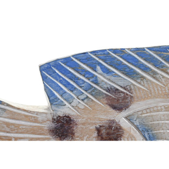 Dekoratyvinė figūrėlė DKD Home Decor 40 x 5 x 18 cm Natūralus Mėlyna Žuvis Viduržemio,,,