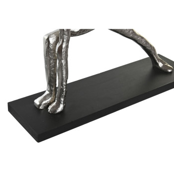 Dekoratyvinė figūrėlė DKD Home Decor 33 x 10 x 35 cm Sidabras Juoda Indas Yoga (3 vnt.),,,