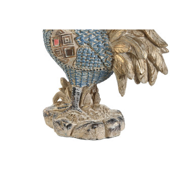 Dekoratyvinė figūrėlė DKD Home Decor 14,3 x 7,5 x 20 cm Mėlyna Turkis Gaidys Atskirtas (2 vnt.),,,