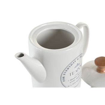 Arbatinukas DKD Home Decor Balta Keramikos dirbinys 1 L