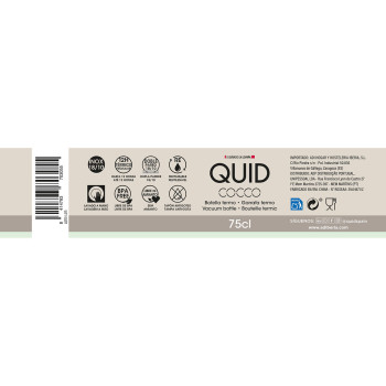 Termo Puodelis Quid Cocco Juoda Metalinis 750 ml