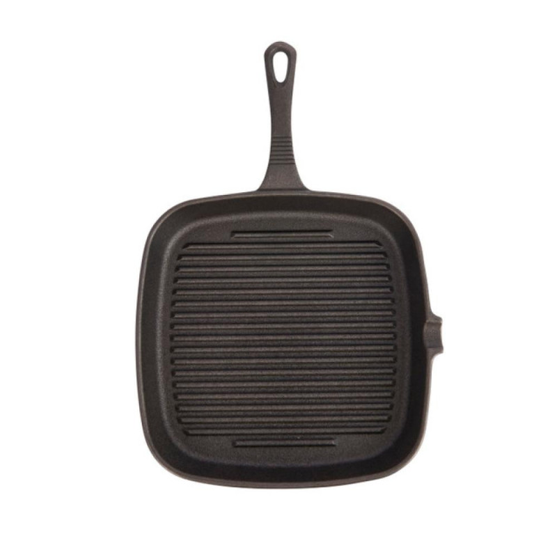 KITCHENCRAFT PAN  23CM, KVADRĀTAINA, black , ČUGUNS, Kitchen Craft