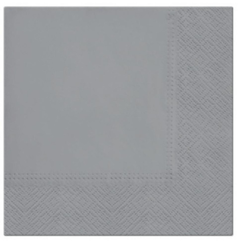 NAPKINS  33X33CM UNICOLOR GREY, Paw Decor Collection