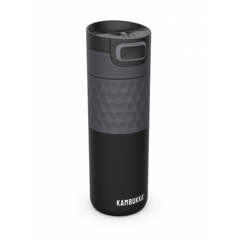 ETNA GRIP TERMOKRŪZE 500ML AR SILIKONA JOSLU, MELNA, N/T, Kambukka