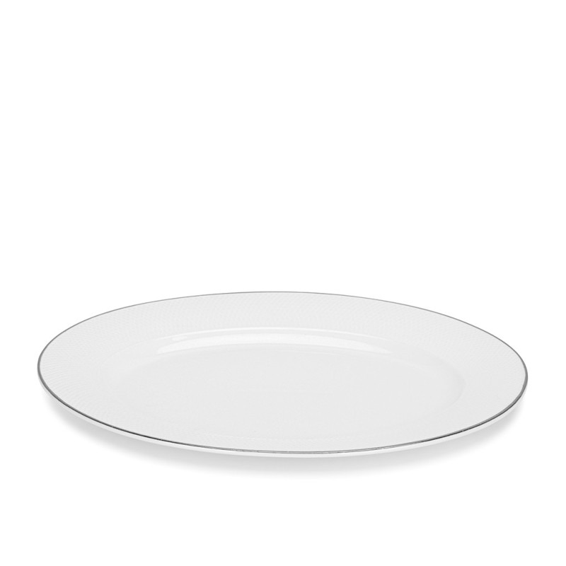 Oval plate PLATINUM 29.5×21.5 cm (porcelain)