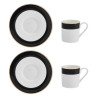 MIKASA LUXE DECO ESPRESSO Coffee shop  SERVĪZE 2 PERS, Cup  100ML AR APAKŠTASI, PORCELĀNS, Mikasa
