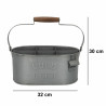 Декоративная корзина Aktive оцинкованная сталь 35,5 x 16 x 19,5 cm Подставка под бутылки (6 штук)
